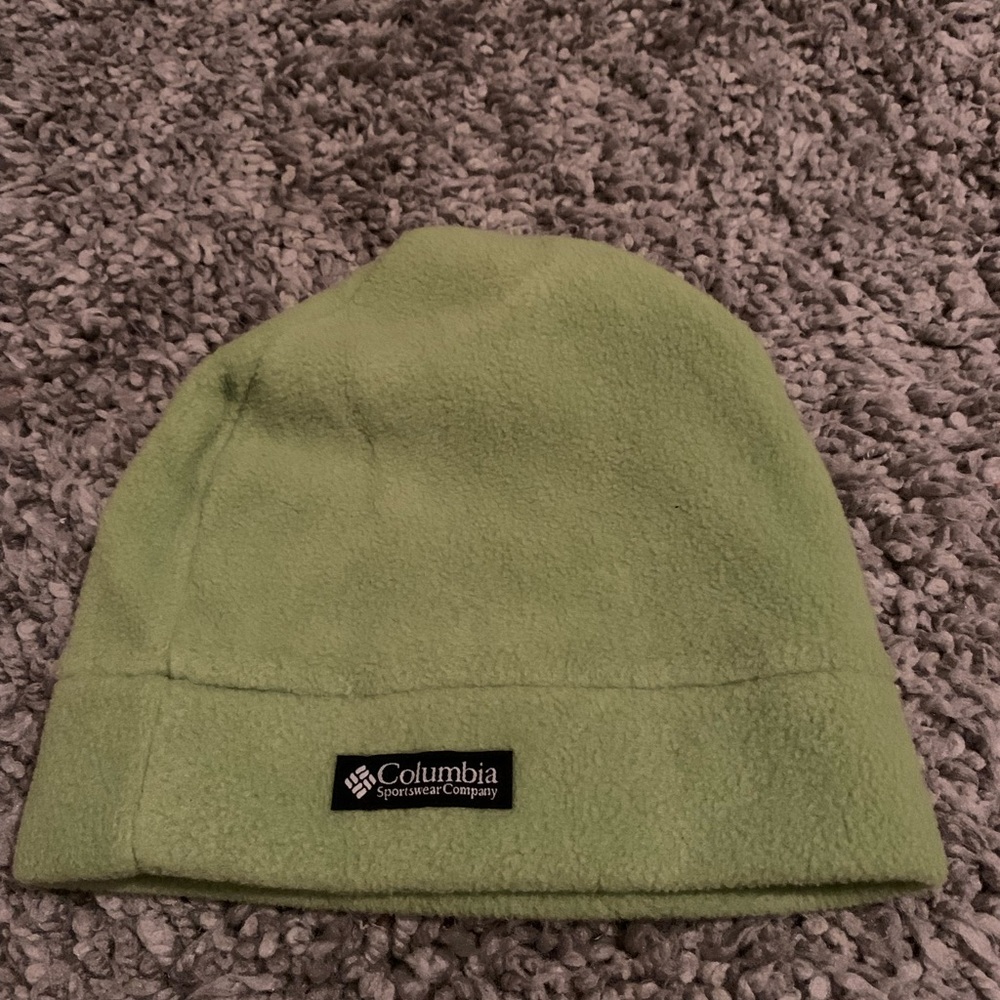 columbia green beanie